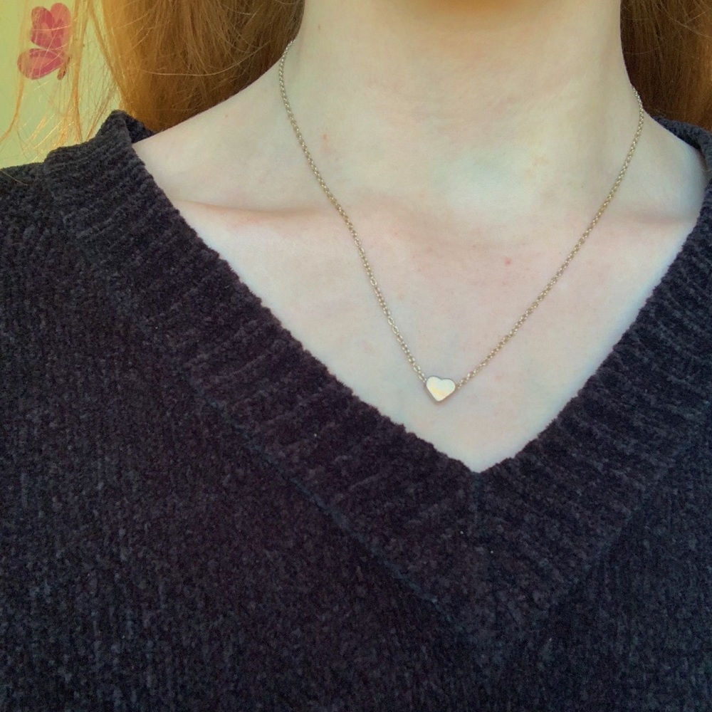 silver heart necklace